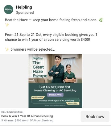 Helpling Great Haze Escape ad